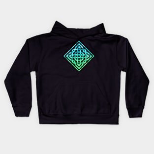 Celtic Knot Blue Green Kids Hoodie